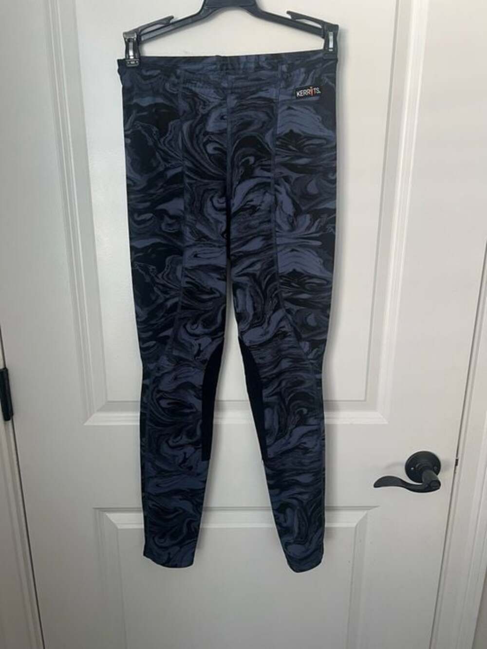 Kerrits Black and Charcoal Marble-Print Equestrian Tights XS